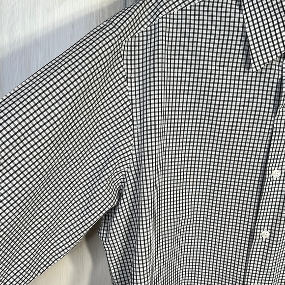 Club Room Men's Black and White Checkered Shirt Slim Fit - Picture 5 of 8